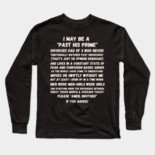 Funny Oddly Specific Divorced Boomer Dad Long Sleeve T-Shirt